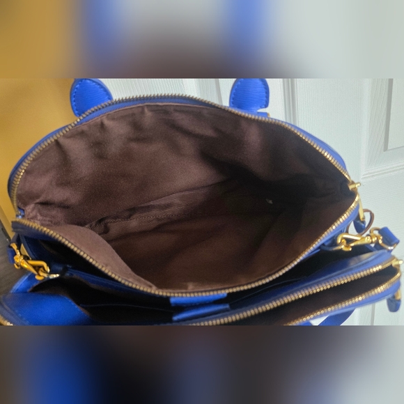 GUC Ralph Lauren Saffiano Leather Work Tote Royal Blue - Picture 8 of 10